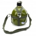 Exterior de alumínio militares esportes garrafa de água com alça de ombro - verde exército (1,5 L)