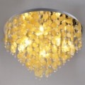 Amarelo Shell pendente de cristal lustre iluminação (220 ~ 240V)