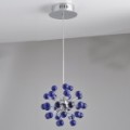 Lustre azul com 6 iluminação (K9 de cristal)