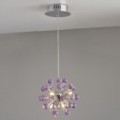 Purple lustre com 6 iluminação (cristal K9 / 110 ~ 120V)