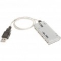 Z-TEK alta velocidade HUB USB 2.0 4-Portas - prata