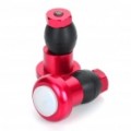 Bike guidão apertos 2-modo 2-LED vermelho luzes - par (2 x AG10)