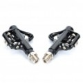 Profissional alumínio Alloy Bicycle Lock Pedal - preto (par/Set)