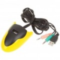 HUB de 3 portas USB 2.0 c / alto-falante/microfone Valetes - amarelo