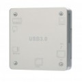 USB 3.0 Multi-em-um MS / M2 / Micro SD / CF / SD / XD Leitor de Carto - prata