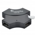 Alta velocidade USB 2.0 4-Port HUB - preto