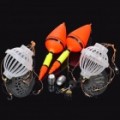 Bóias de pesca dual + isca gaiolas c / 4 ganchos de conjunto