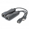 RJ45 USB 2.0 sinal impulsionada extensão adaptador - preto (100 m)