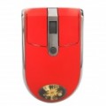 2.4 GHz Wireless 800 / 1600DPI Mouse óptico c / flor espécime - vermelho (1x AA)