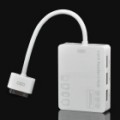 Apple multi leitor de cartão + HUB de 3 portas USB 2.0 - branco