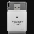 Pisen de alta velocidade USB 2.0 leitor de cartões XD - branco