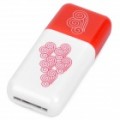 Pisen High Speed USB 2.0 TF leitor de cartão - vermelho + branco