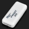 Pisen de alta velocidade USB 2.0 leitor de cartão de TF - branco