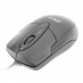 Elegante 1000DPI Optical Mouse USB - preto (cabo de 150 CM)