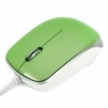 Mini USB 1000DPI Optical Mouse para PC / Laptop - verde + branco