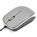 Mini USB 1000DPI Optical Mouse para PC / Laptop - cinza prata