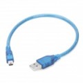 Anti-Interference USB AM ao cabo de conexão de 5 pinosos Mini - azul (30 cm)