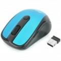 Mais livre 2.4 GHz 1000 / 1600DPI Wireless Optical Mouse - azul escuro (1x AAA)