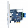 Super velocidade 2 portas USB 3.0 PCI-E Placa PCI Express (5Gbps)