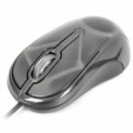 Na moda 2-em-1 Mini USB Optical Mouse Music Speaker - preto