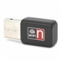 Mini USB 2.4 GHz 150 Mbps 802.11 b/g WiFi adaptador de rede Wireless Card - preto