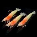 Realistas estilo Camarão PVC maleável pesca iscas c / gancho - amarelo (tamanho-L / 3-Pack)