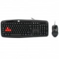 KB-1101 103-chave com fio conjunto de Mouse óptico 1000DPI de teclado - preto