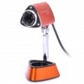 Gucee HD30 300K Pixels USB Digital de alta definição Webcam c / microfone - laranja + preto (120 cm)