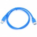 USB 3.0 um macho de uma fêmea 5Gbps estendido cabo - azul (comprimento de 100 CM-cabo)