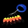 6-em-1 pesca Float Floater Bobber - laranja + amarelo + azul