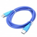 USB 2.0 cabo de ligação macho/macho - Azul (150 cm)
