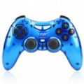 Dual Shock 2.4 GHz Wireless PC gamepad controlador de jogo - azul 3 x AAA)