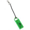 Mais pequeno MicroSD TransFlash do mundo TF SD/SDHC USB 2.0 Leitor de Carto Keychain (verde)