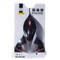 Lutador de jato forma USB 2.0 Optical Mouse (preto)