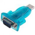 USB para adaptador de porta Serial RS232 (verde transparente)