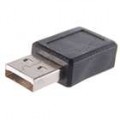 USB A-macho adaptador fêmea Mini USB 5 pinosos