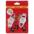 Branco 2-modo luz agarrado Bike luz chaveiros (conjunto de 2-porta-chaves)