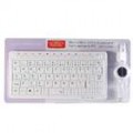 68-Chave teclado multimídia portátil Mini com cabo USB Retrátil (branco)