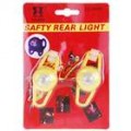 Luz 2-modo RGB agarrado Bike luz chaveiros - amarelo (conjunto de 2-porta-chaves)