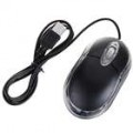 Luz vermelha USB 2.0 Optical Mouse - preto (120 CM-cabo)