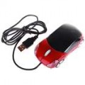 Carro em forma de USB 2.0 Optical Mouse - vermelho (120 CM-cabo)