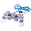 USB 2.0 Mono choque controlador de jogo com luz azul efeito para PC