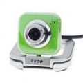 Compact 1.3MP PC USB 2.0 Webcam com microfone integrado (prata + verde)