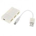 Chocolate estilo 4-Port USB 2.0 Hub - cor creme