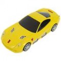 Carro Ferrari USB 2.0 Hub de 3 portas com leitor de cartão SD + luz azul (amarelo)