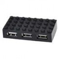 Alta velocidade HUB USB 2.0 4-Portas (preto)