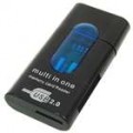 USB 2.0 leitor de cartão SD/M2/MS/TF (preto)