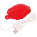 Estilo de tartaruga vermelho lindo USB mouse óptico (1.2M-cabo)