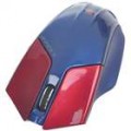 Elegante 2,4 GHz Mini Wireless Optical Mouse com receptor USB - azul + vermelho (1 * AAA)