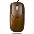 Exclusivo bambu 800 DPI USB mouse óptico - Bronze (150 cm-cabo)